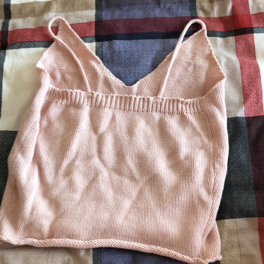 Brandy Melville pink knit tank top - Picture 2 of 2